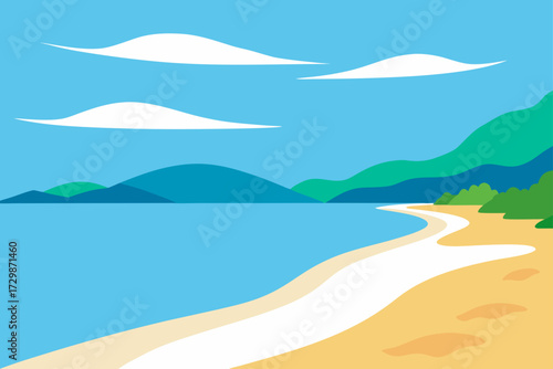 beach and sea