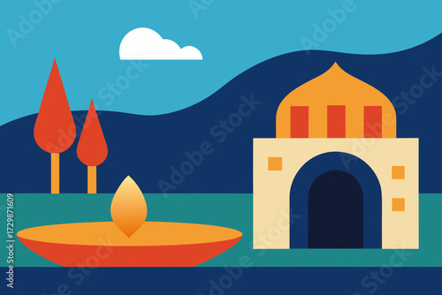 vector illustration of mosque
