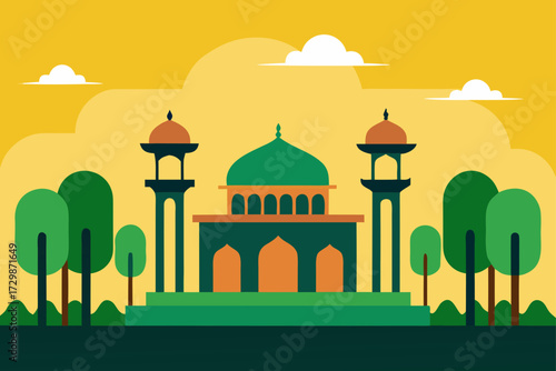 taj mahal vector illustration