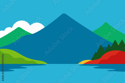 landscape with mountains