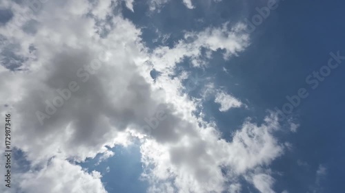 Blue Sky Dark Clouds Timelapse In Rainy Thunder Moments
