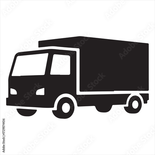 vector truck isolated on white