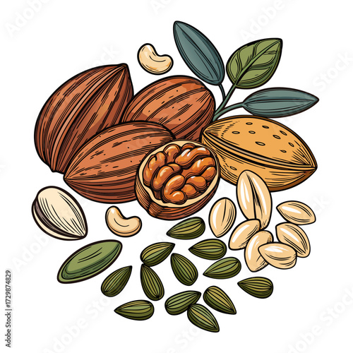 Stunning Create Bold Stroke Mixed Nuts And Seeds Ico Creative Visual