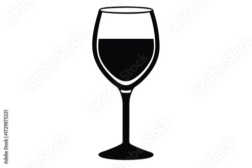 wine glass vector icon