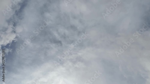 Blue Sky White Clouds Timelapse in Front Of The Sun During The Day