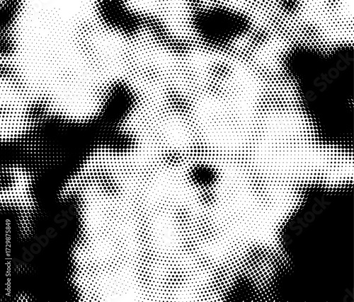 abstract halftone background, Geometric halftone dot pattern vector illustration for a seamless black and white abstract background design