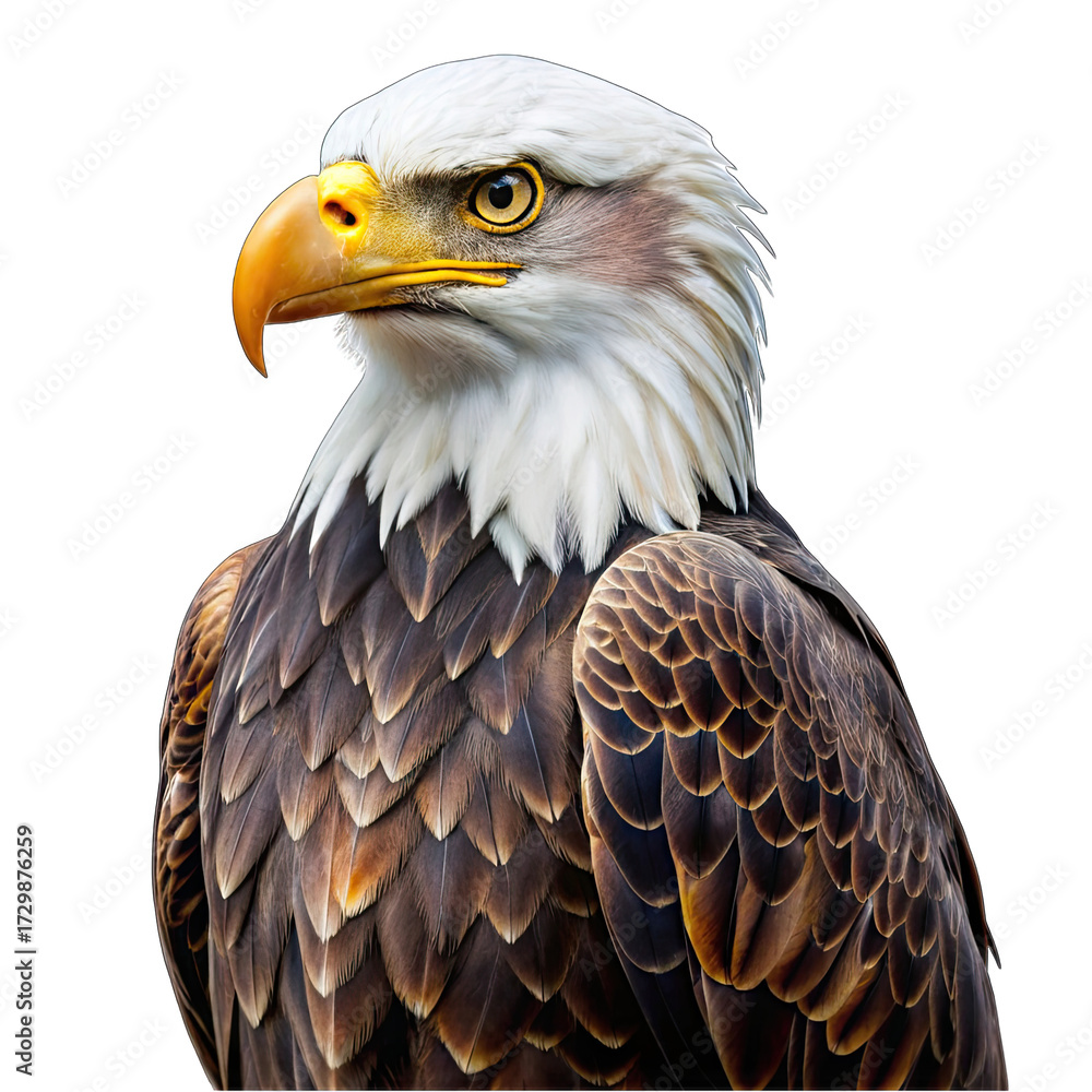 Obraz premium bald eagle isolated on white