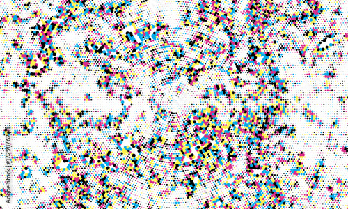 abstract background with cmyk colorful dots, Abstract Texture with Speckled Effect, Macro closeup of a brown carpet dots texture with an abstract pattern suitable for backgrounds,