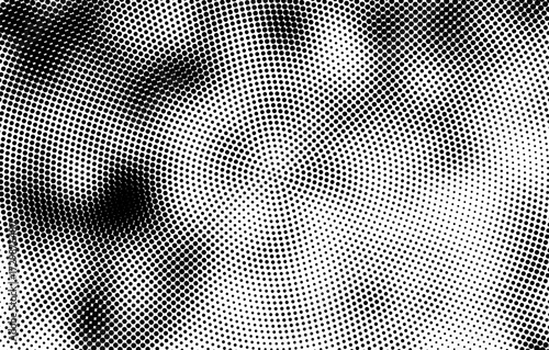 Halftone radial texture with varying density abstract black and white circles, black and white metal grid pattern texture with steel mesh dots and halftone carbon design, metal grid background
