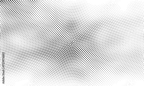 An abstract halftone vector illustration features a grey light dot pattern and grunge texture decoration
