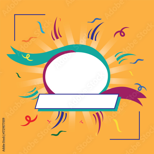 Speed Style: The design elements, particularly the angled banners and sunburst effect, evoke a sense of speed and dynamism, commonly used in promotional materials. 