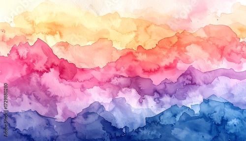 Abstract watercolor landscape