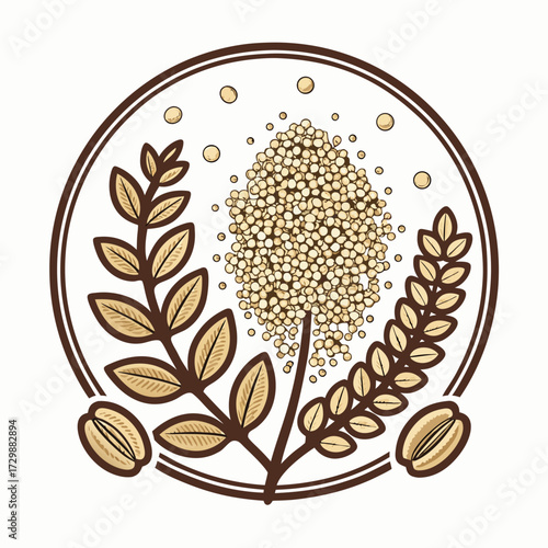 Crisp Create Bold Stroke Quinoa Seeds Organic Ico Professional Photo