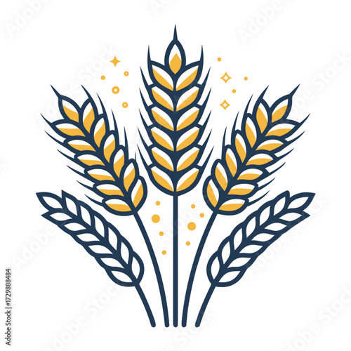 Showcasing Create Bold Stroke Wheat Grain Whit Vibrant High-Quality Stock Image