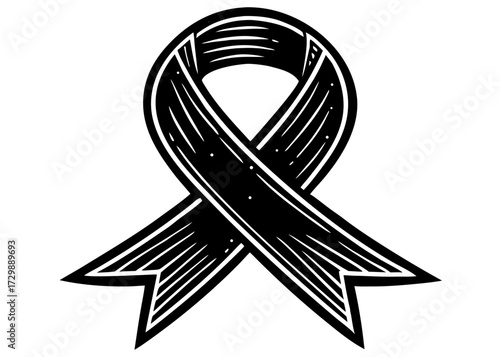 Breast Cancer Awareness Ribbon Silhouette, Pink Support SVG, PNG