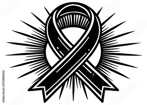 Breast Cancer Awareness Ribbon Silhouette, Pink Support SVG, PNG