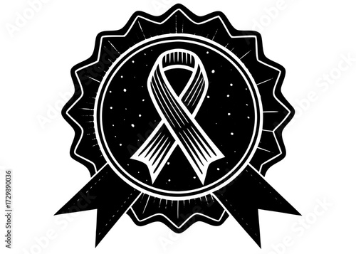 Breast Cancer Awareness Ribbon Silhouette, Pink Support SVG, PNG