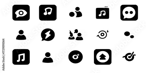 Icon set of popular social applications with rounded corners. Social media icons modern design on transparent background for your design. PNG image
