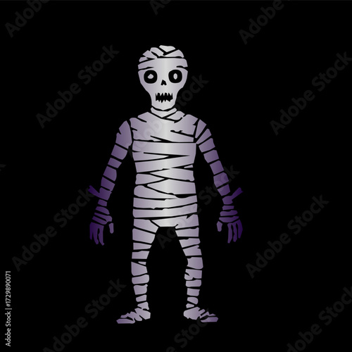 Mummy Monster Halloween Silhouette
