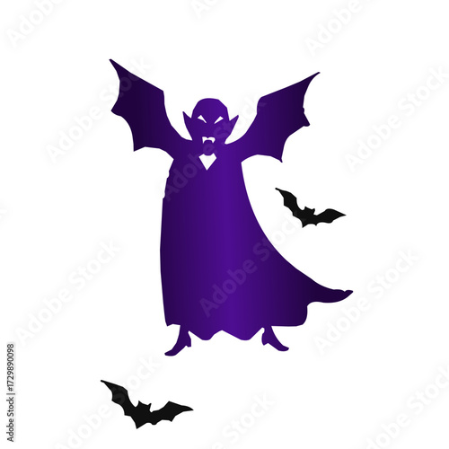 Dracula Monster Halloween Silhouette