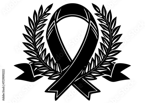 Breast Cancer Awareness Ribbon Silhouette, Pink Support SVG, PNG