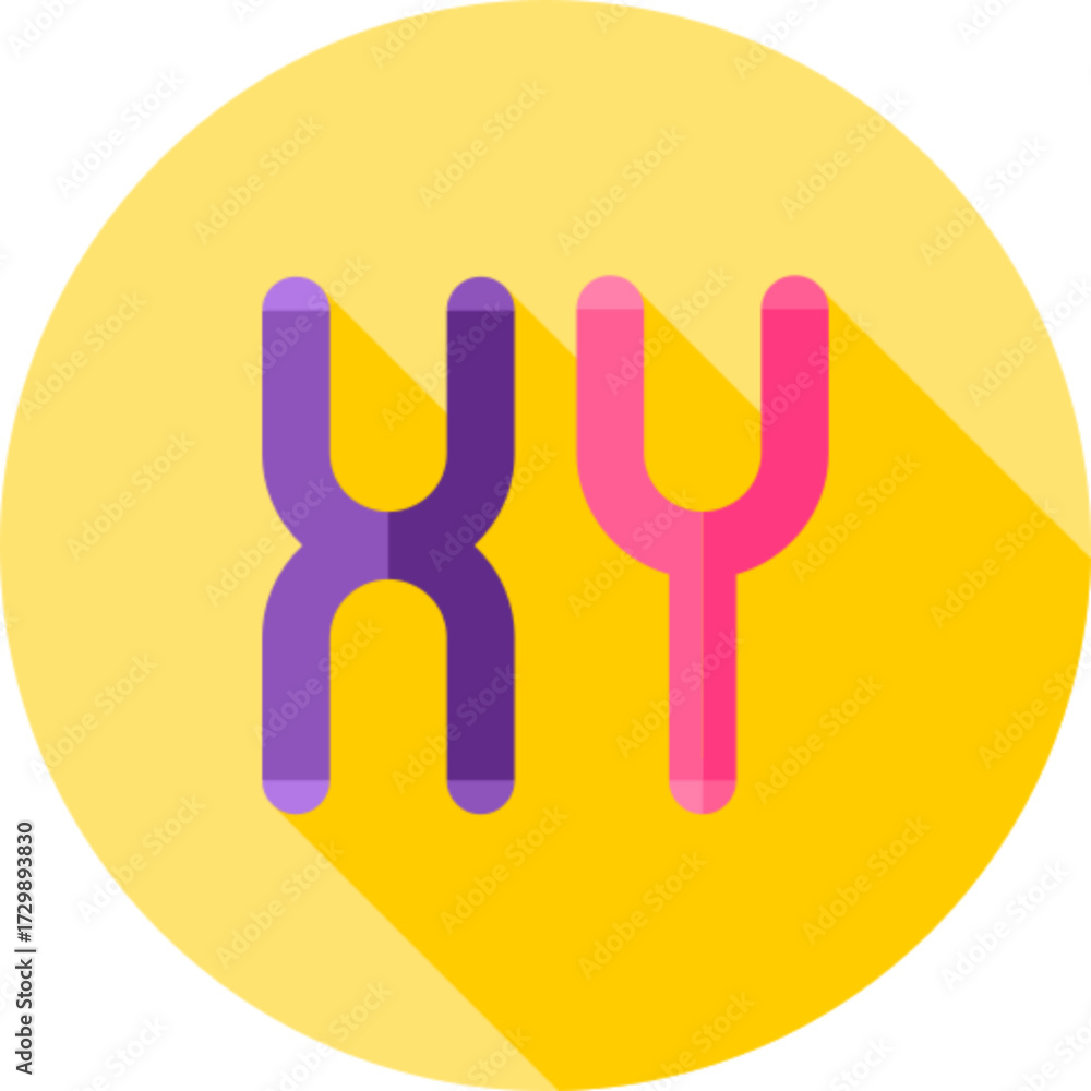 Obraz premium Chromosome Science Icon