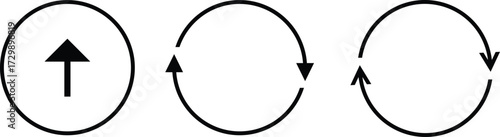 circle arrow icon set. Blue circular arrow icon, refresh, reload arrow icon symbol sign. Blue Reload vector icon set. 