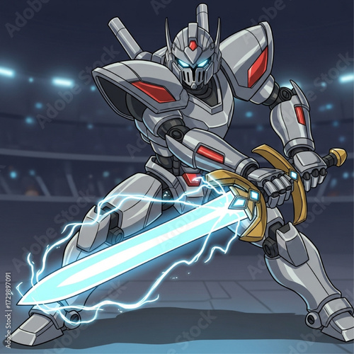 robot_warrior_plasma_sword_cartoon