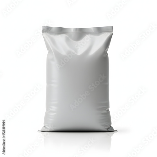white plastic bag isolated, Plastic Bag Mockup, 25 kg Bag Mockup, Sand bag or white plastic canvas sack for rice or agriculture product, Bag Mockup	
