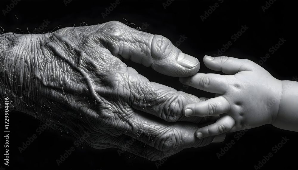 Fototapeta premium Generational Bond in Black and White