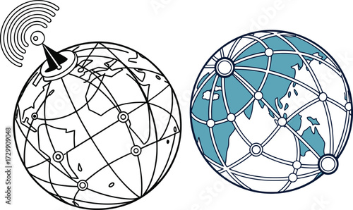 Global Communication and Networking Through Satellite and Digital Connections