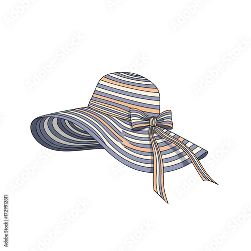 Elegant wide-brimmed hat with a charming bow detail perfect for sunny days.