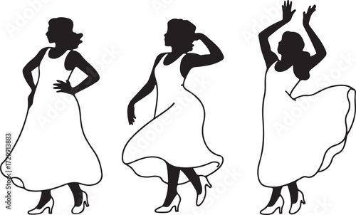 Flamenco Dancer Figures Dance Poses