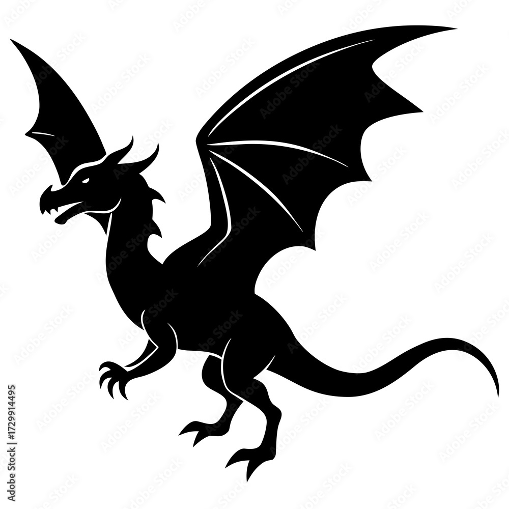 Fototapeta premium vector illustration of a dragon