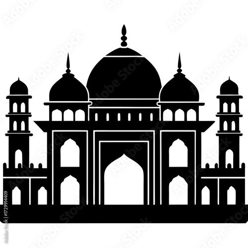 taj mahal vector illustration