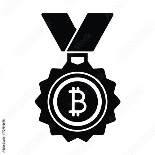 Bitcoin Golden Medal Icon