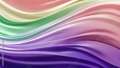 Animated abstract background with flowing pastel waves and soft gradients