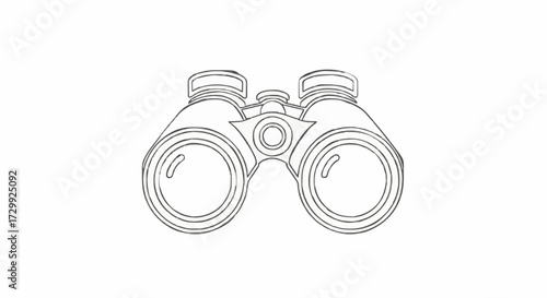 Line art of binoculars