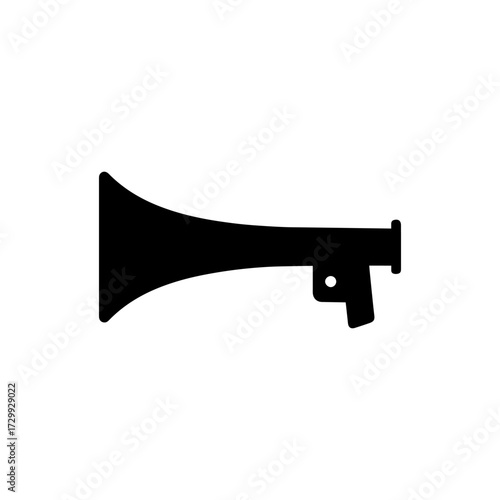 Car horn silhouette vector flat illustration design.