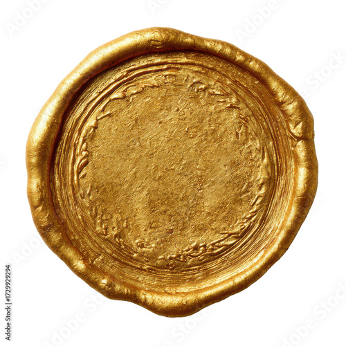 gold wax seal png circular seal png impression stamp png wax emblem png transparent background image