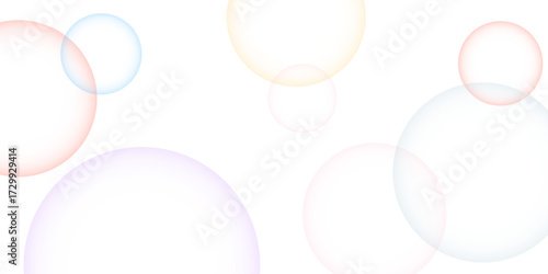 Colorful bubbles.Abstract, Colorful transparent pink, blue and soap bubbles floating in the air.Design soap bubbles on a white background. Vector illustration. Shiny balls.Soap bubbles randomly design