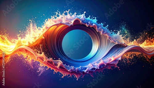 Powerful render power, background, audio sound ripples, color sonic breaking one Action, forceful wave animated conveying D