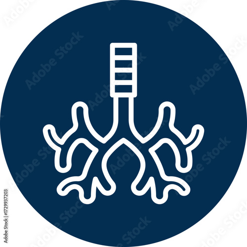 Bronchus icon for human body, business, medical, clinic, website, application, printing, document, poster design, etc