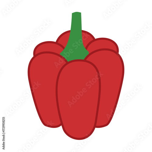 Red Bell Pepper illustration