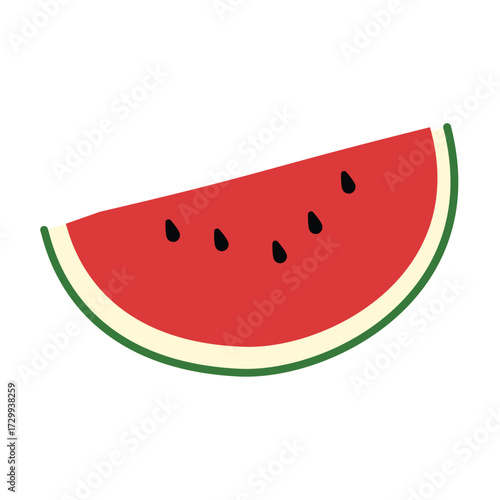 Slice of Watermelon, Watermelon Slice Illustration