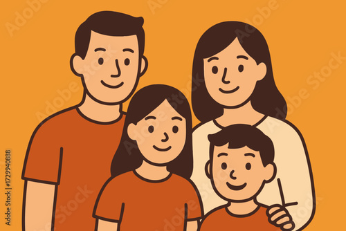 happy family with children