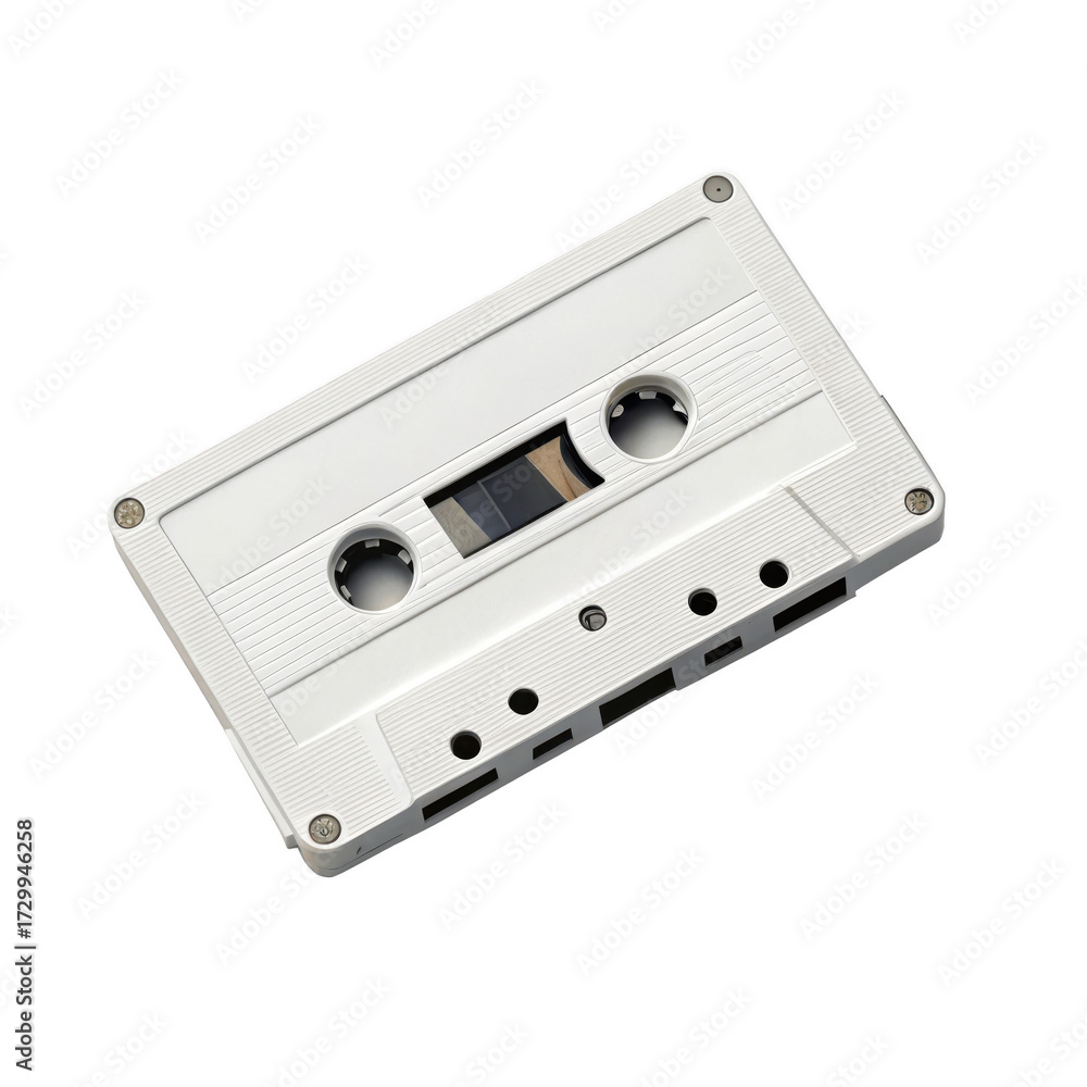 Obraz premium Audio cassette isolated on transparent background for music and recording
