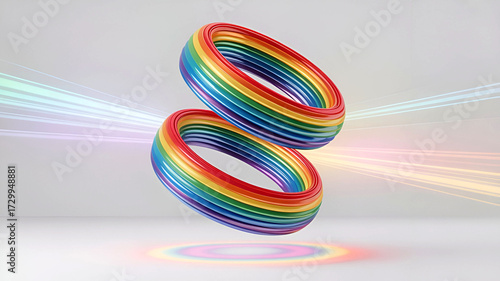 Abstract colorful rainbow background with waves and lines design