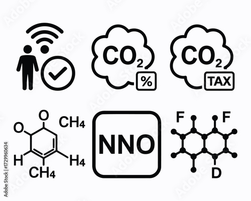 Visual Representation of Environmental Consciousness and Sustainability Initiatives Featuring Carbon Dioxide Reduction Climate Action Renewable Energy and Chemical Structures