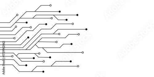 Modern Cyber Circuit Pattern Vector Graphic